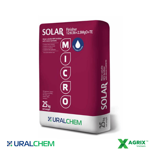 phân tưới nhỏ giọt solar npk 12 - 36